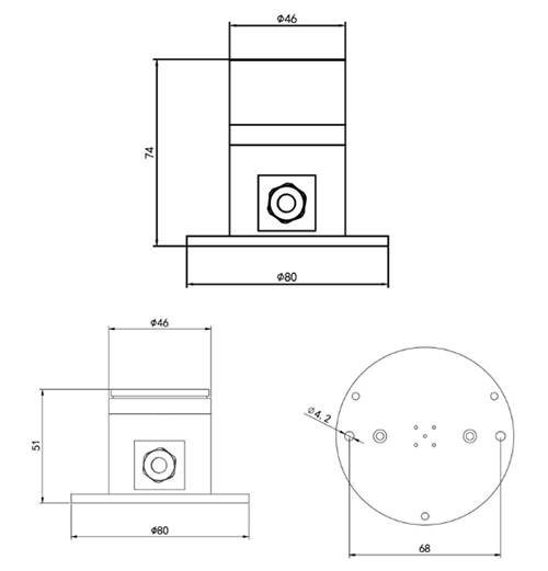 Mechanical Drawing - DFRobot SEN0641 RS485 PAR Sensor
